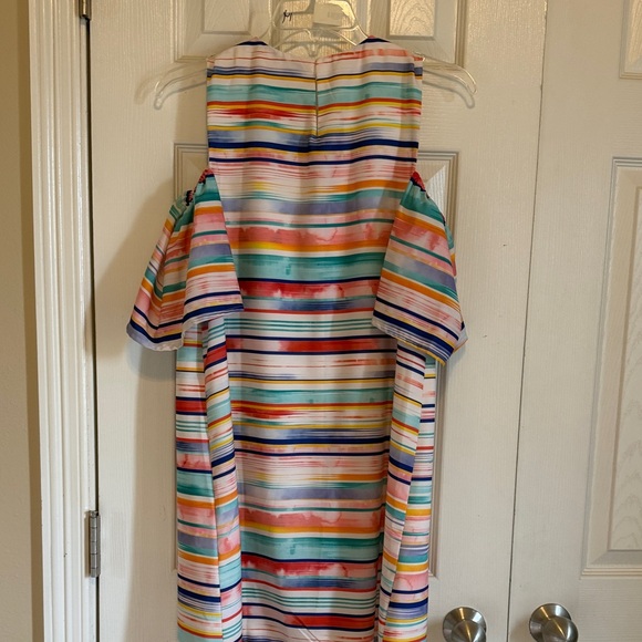 DO+BE Multicolor Striped Kids Dress - Picture 4 of 4